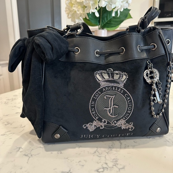 Juicy Couture Black and Silver Shoulder Bag - Picture 4 of 4